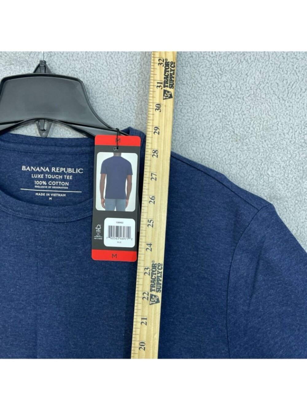 NWT Banana Republic Men's M Blue Luxe Touch Tee Short Sleeve Crewneck - Picture 7 of 10